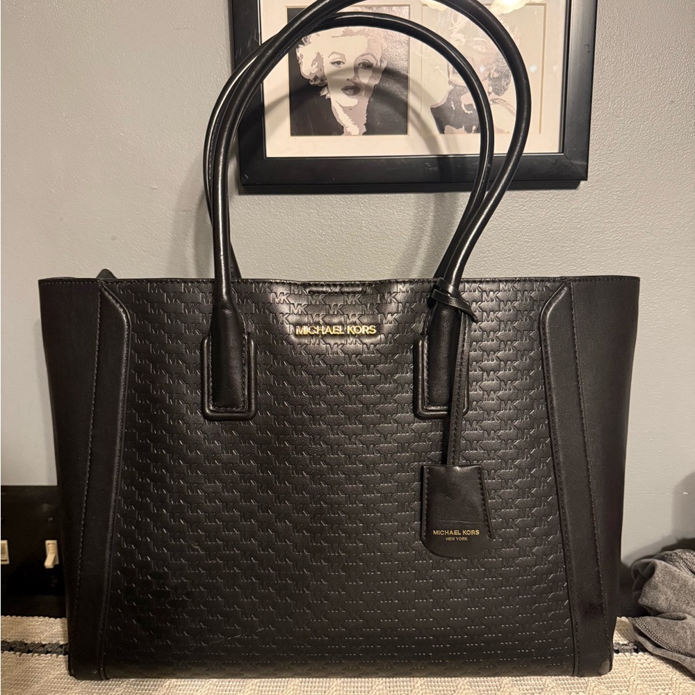 Michael Kors Black Woven Tote